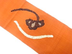 アンティーク　葉模様織り出し名古屋帯（着用可）